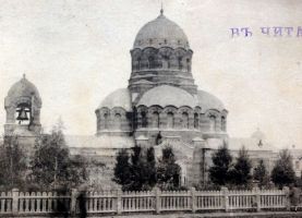 Собор Александра Невского на Новособорной (в будущем - им. Ленина) площади