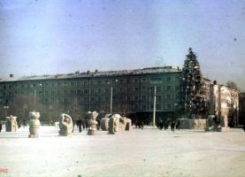 Площадь Ленина в январе 1992 года