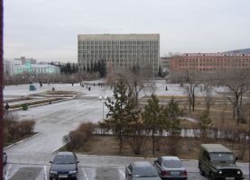Площадь им. Ленина из штаба СибВО